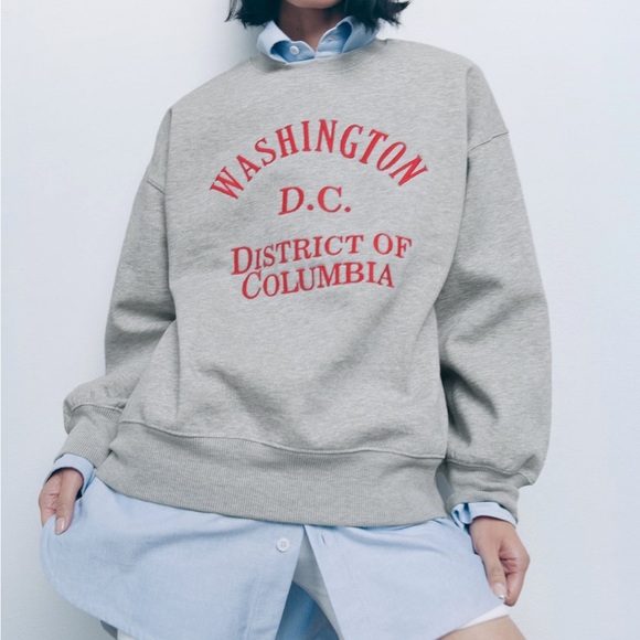 Zara Embroidered Sweatshirt - Picture 1 of 5